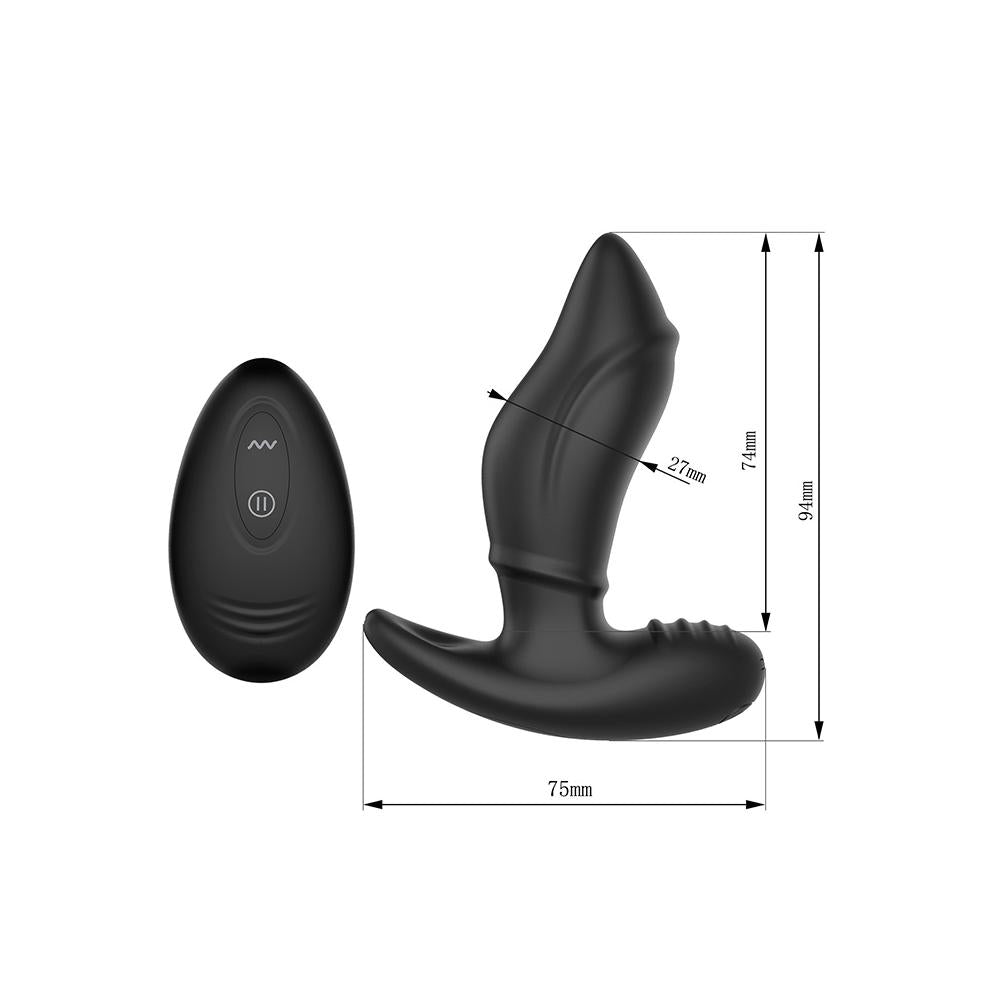 Vibratore anale con pallina interna e controllo a distanza