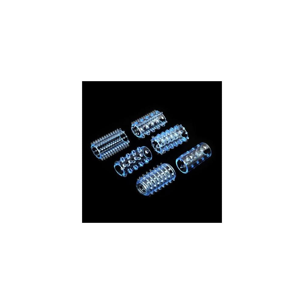 Guaina stimolante pene - trasparente 6 pz